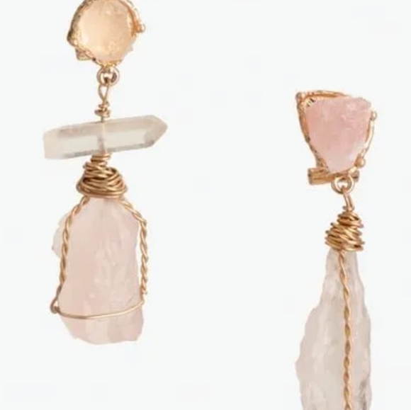 ISO ZARA QUARTZ EARRINGS - Picture 2 of 2